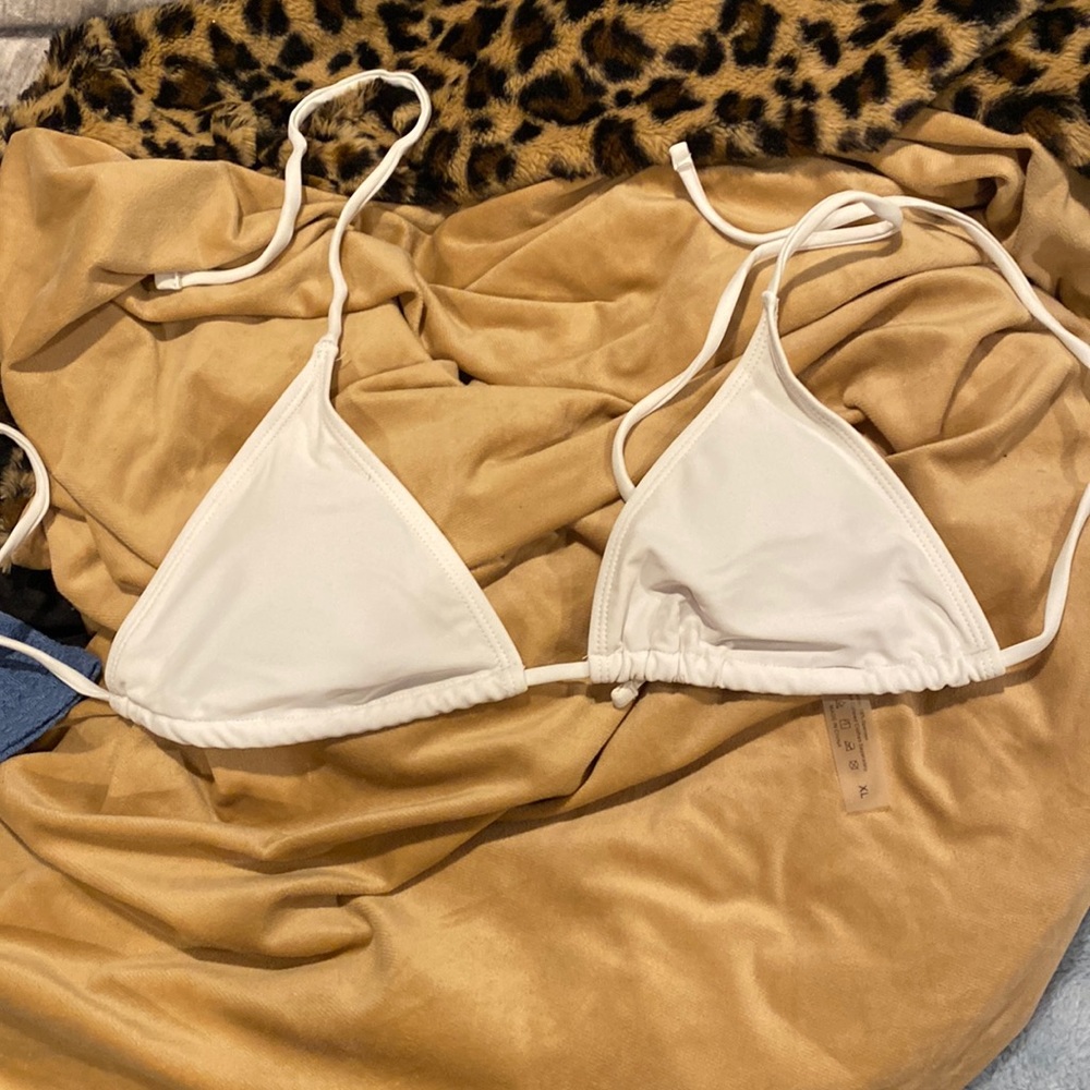 white bikini top